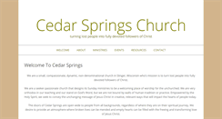 Desktop Screenshot of cedarspringschurch.com